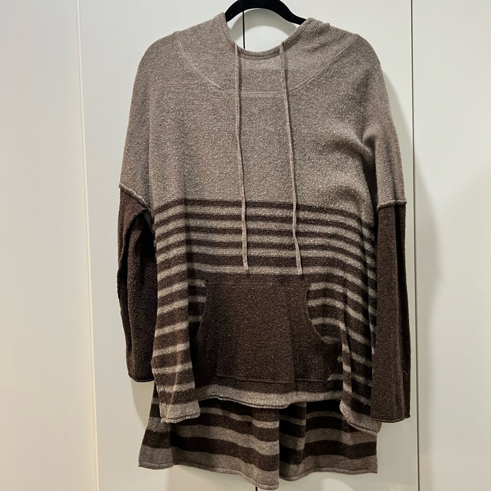 Two-Tone Brown and Tan Hoodie